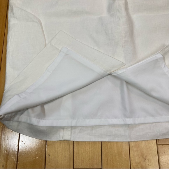 BANANA REPUBLIC White Linen Pencil Skirt, 12 - Picture 3 of 7